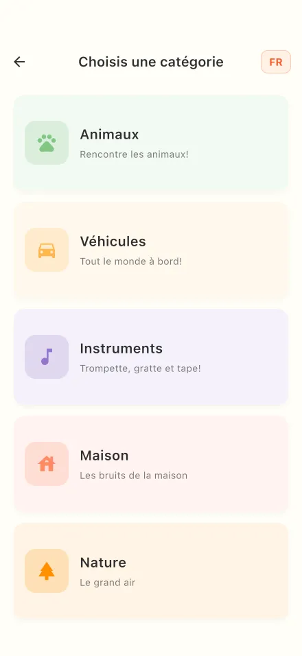 Cinq catégories
